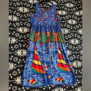 Colorful Nautical Print Dress